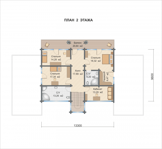 Базовые планировки Дом из клееного бруса Бомонт 2