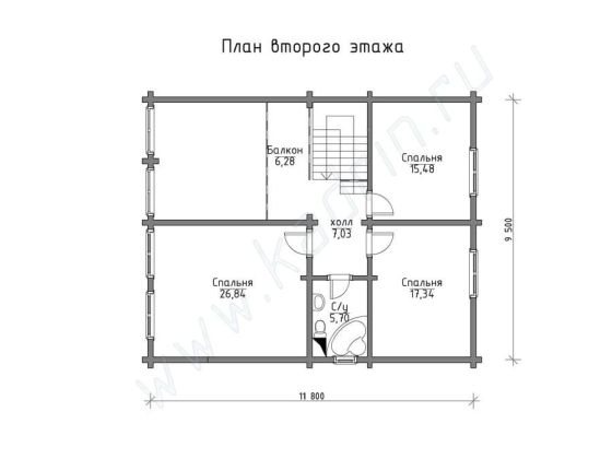 Базовые планировки Дом из клееного бруса Гилберт 3