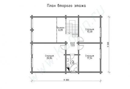 Дом из клееного бруса Гилберт, 6