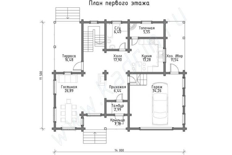 Дом из клееного бруса Финикс, 7