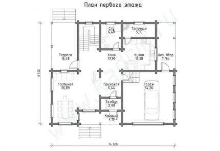 Дом из клееного бруса Финикс, 7