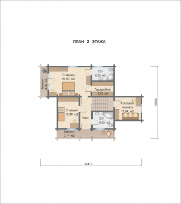 Базовые планировки Дом из клееного бруса Хьюстон 2