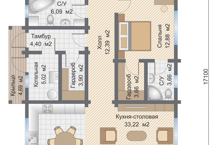 Дом из клееного бруса Тироль, 3