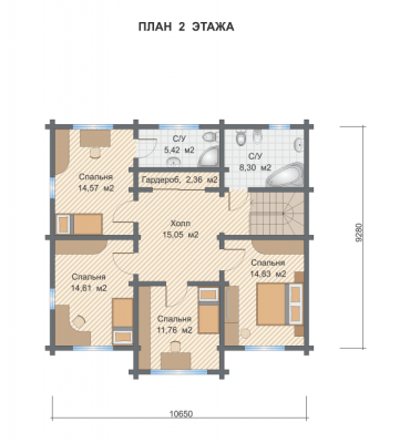 Базовые планировки Дом из клееного бруса Грац 2