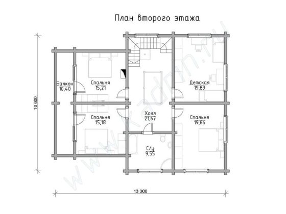 Базовые планировки Дом из клееного бруса Майрхофен 2