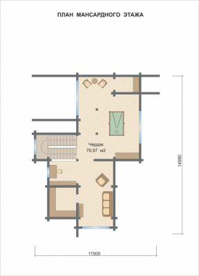 Базовые планировки Дом из клееного бруса Франкфурт 3